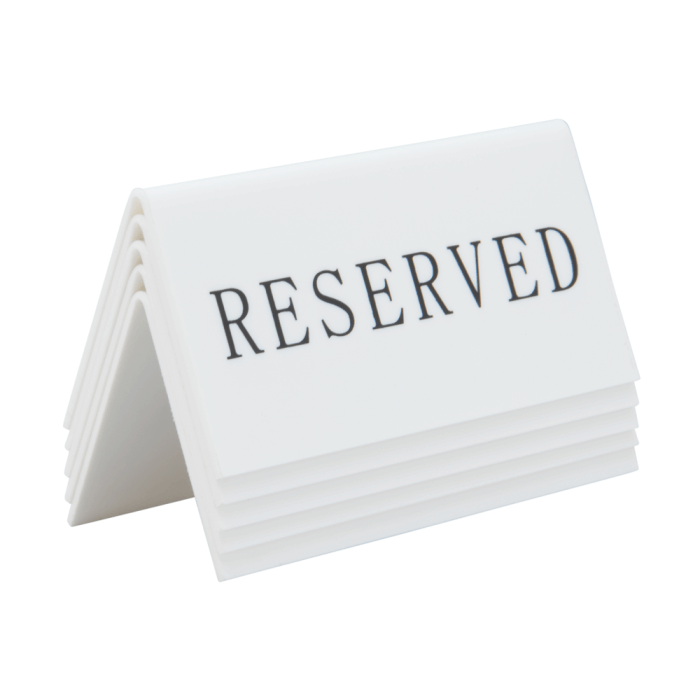 Reserved Signs x 5