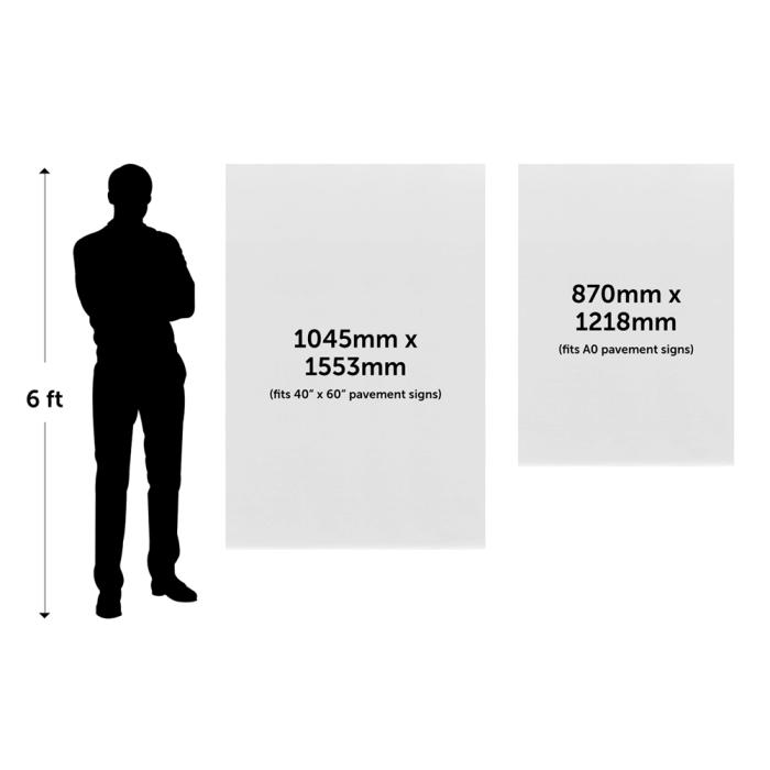 Replacement Water Base Pavement Sign Poster Cover