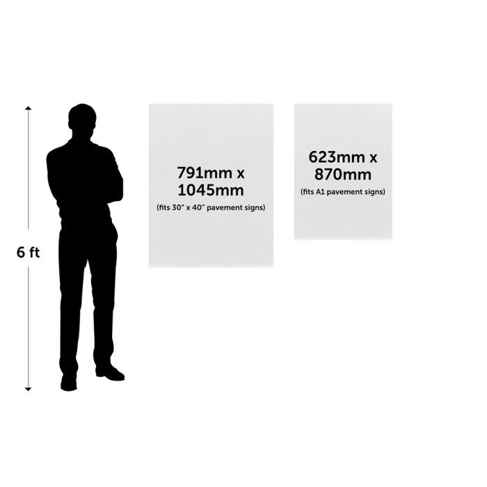 Replacement Water Base Pavement Sign Poster Cover