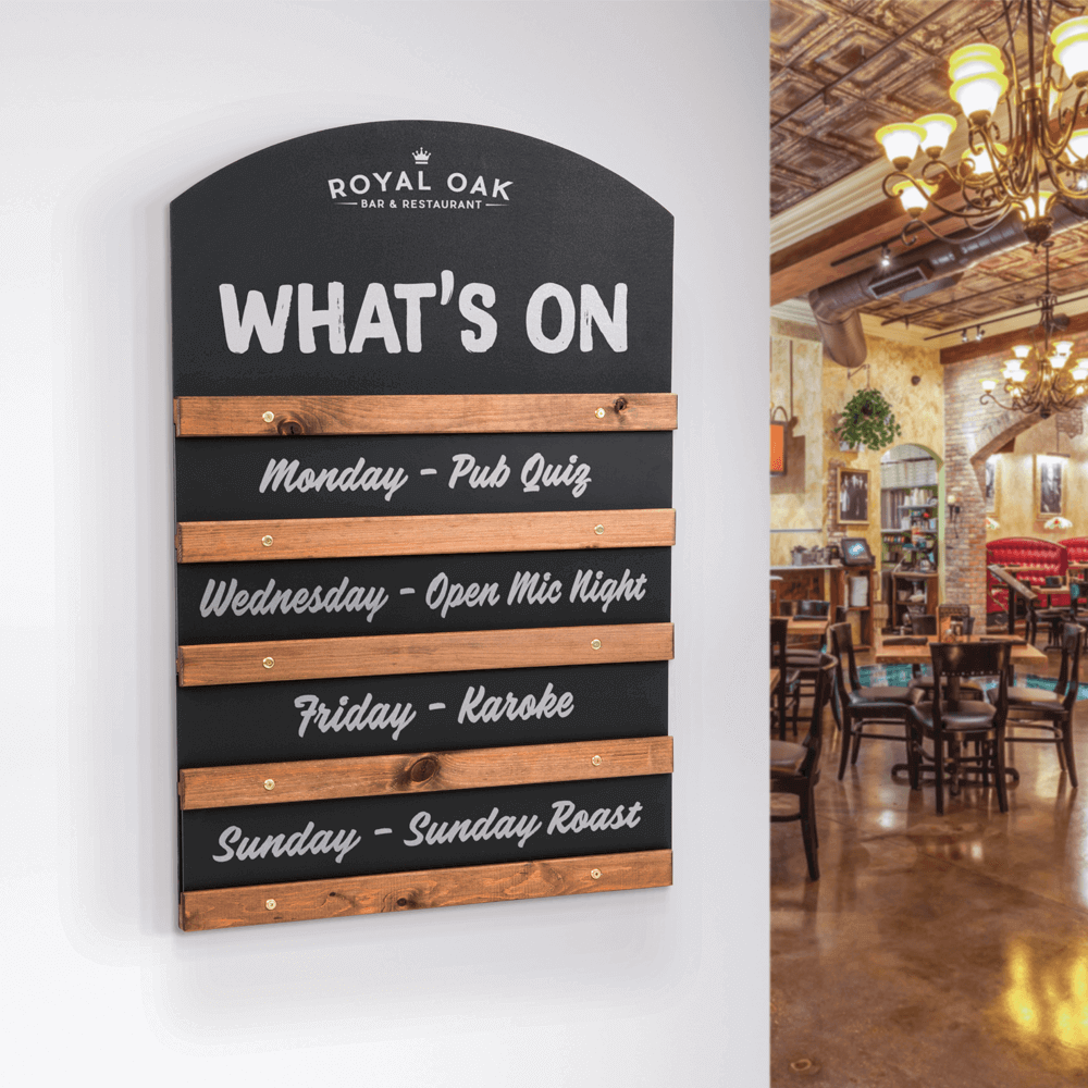 Sliding Display Chalkboard