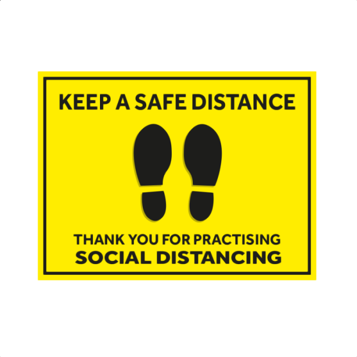 Social Distancing Printed Floor Mats