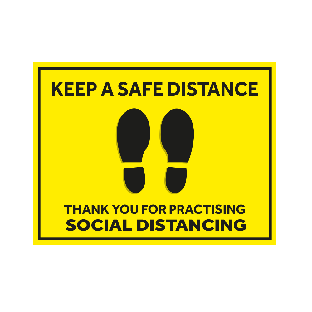 Social Distancing Printed Floor Mats