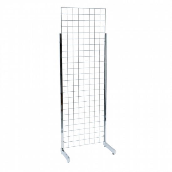 Chrome Freestanding Gridwall Display Kits