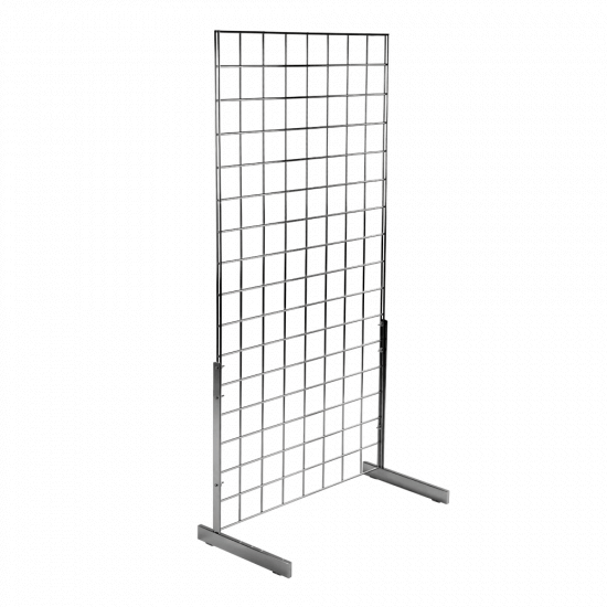 Chrome Freestanding Gridwall Display Kits