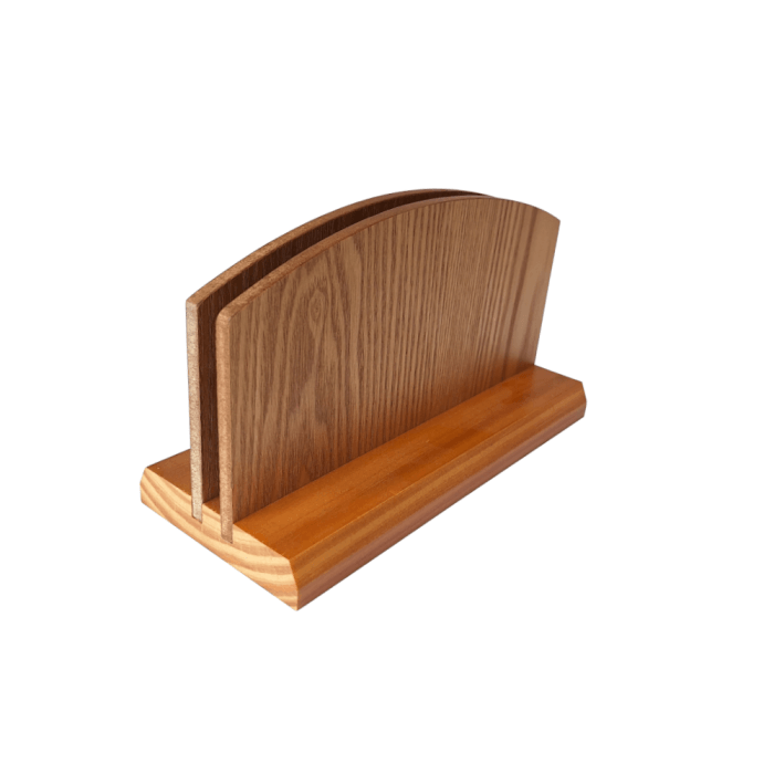 Single Tier Wooden Menu Holder