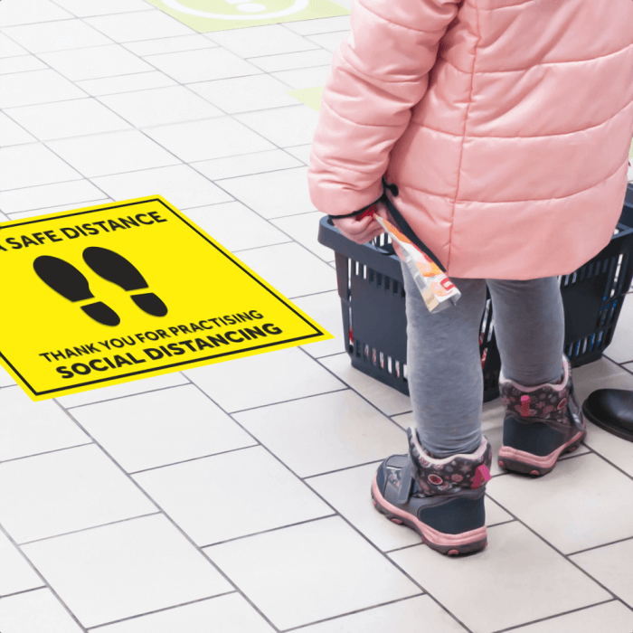 Social Distancing Printed Floor Mats