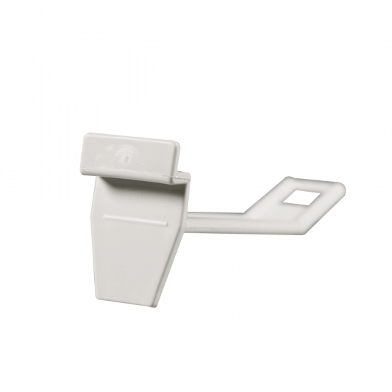 Slatwall Euro Hook White