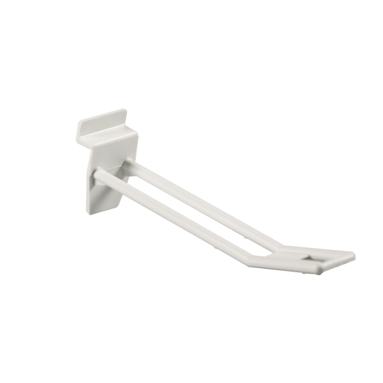 Slatwall Euro Hook White