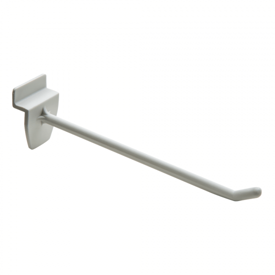 Single Prong Slatwall Hook White