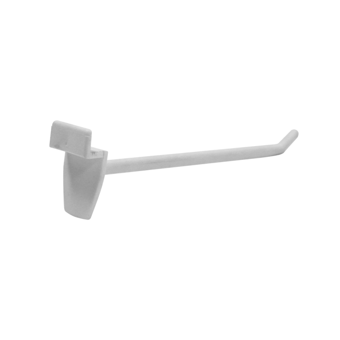 Single Prong Slatwall Hook White