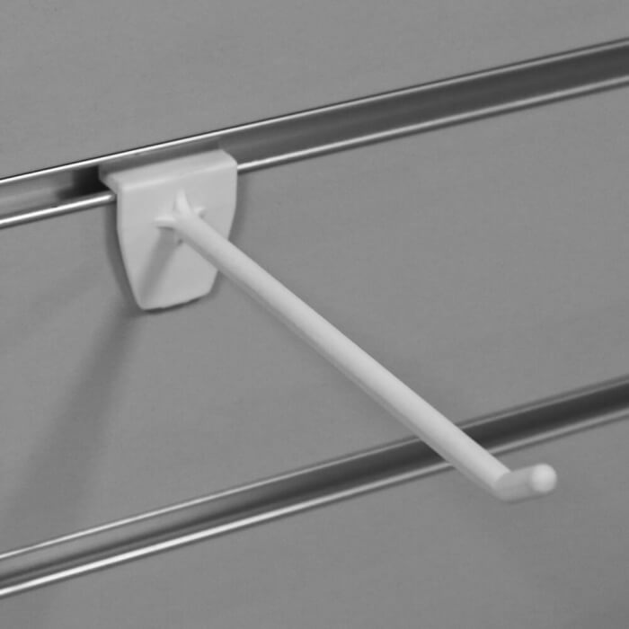Single Prong Slatwall Hook White