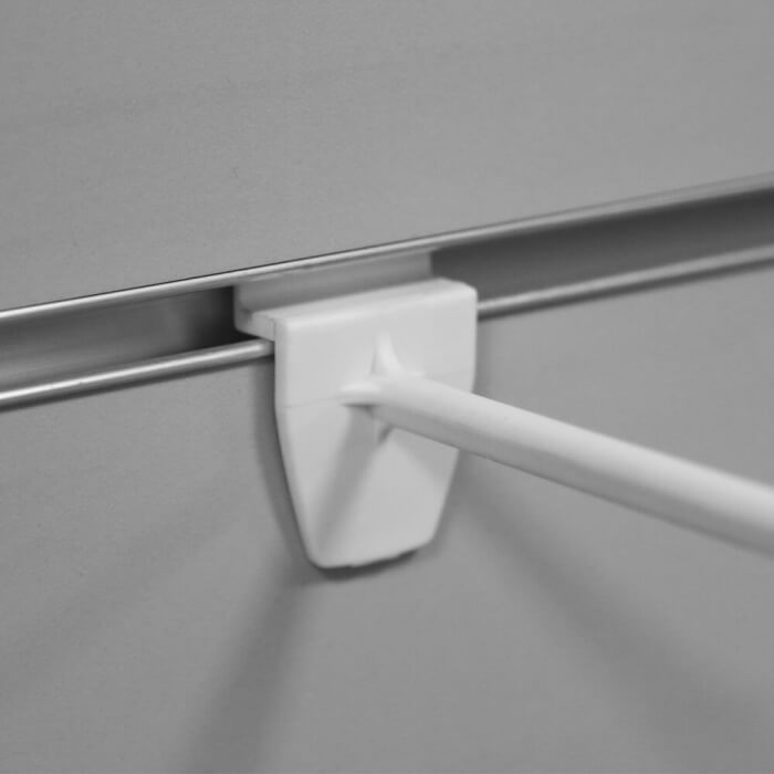 Single Prong Slatwall Hook White