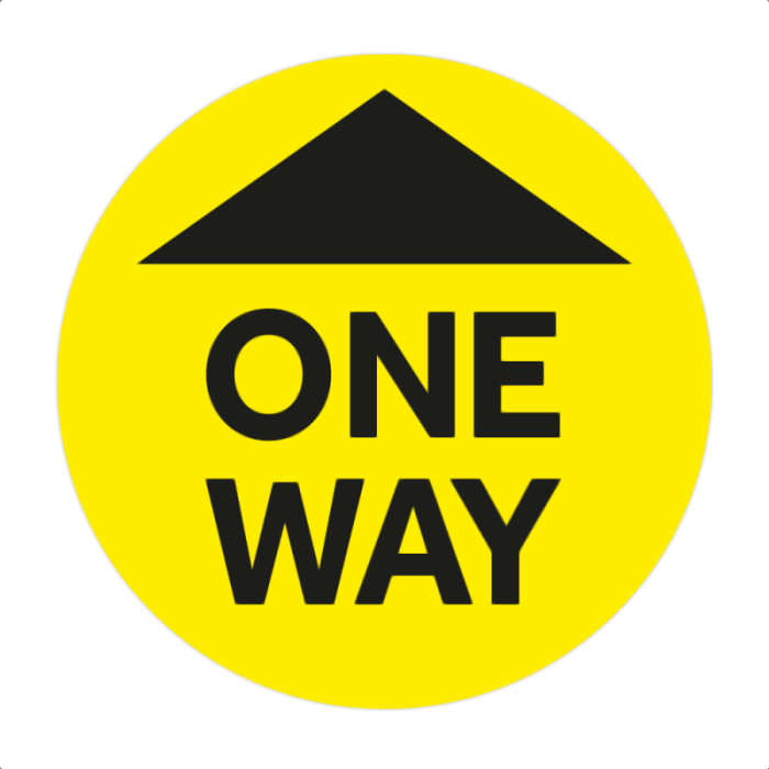 One Way Floor Stickers