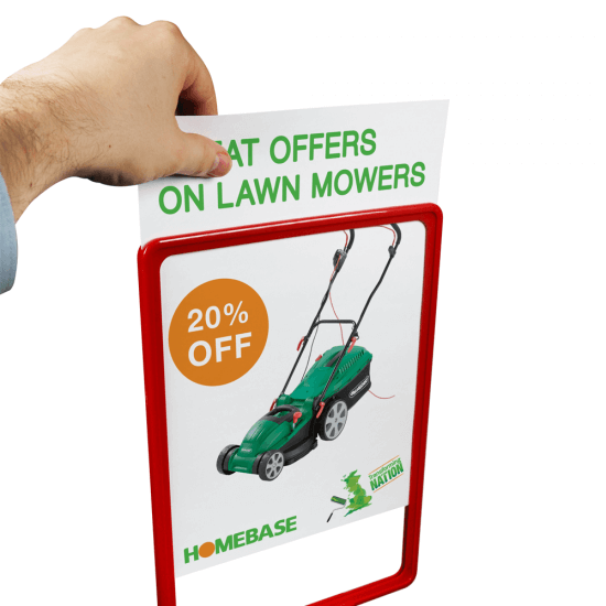 Showcard Stand with Coloured Base