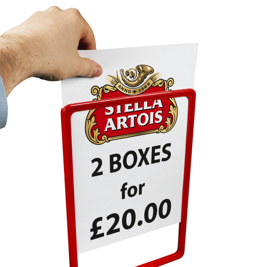 Large Showcard Stand with Round Base