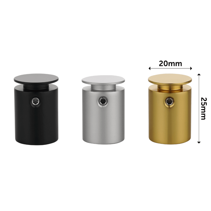 Lockable Acrylic Sign Standoffs Hole Mount