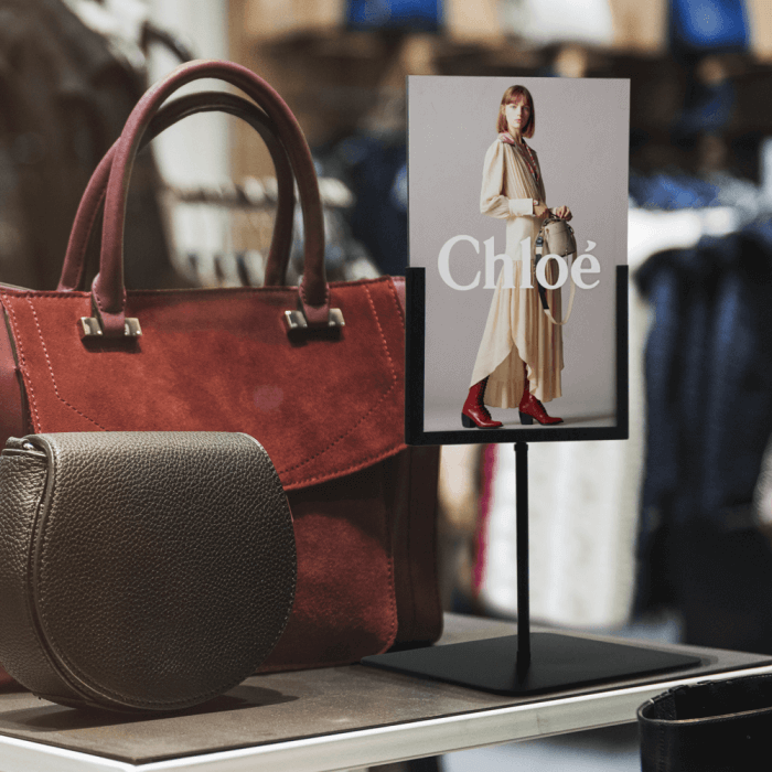 Tabletop Metal Sign Holder Stand