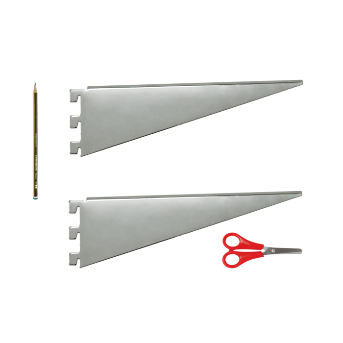 Twin Slot Brackets for Wooden Shelves x 2