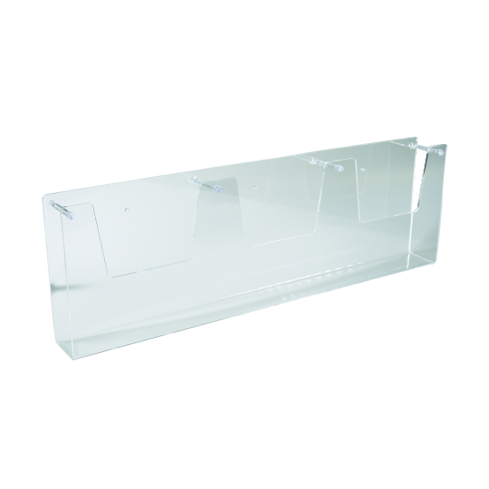 Wall Mounted Side By Side Leaflet Holders With Multiple Pockets