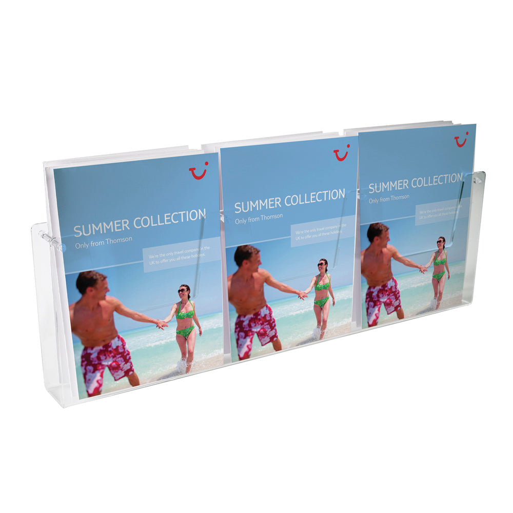 Wall Mounted Side By Side Leaflet Holders With Multiple Pockets