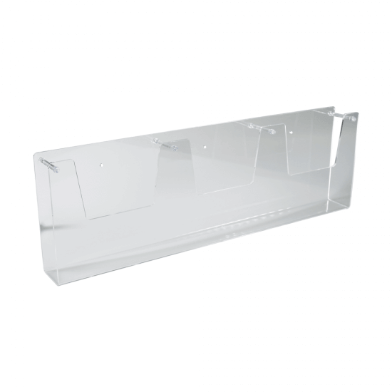 Wall Mounted Side By Side Leaflet Holders With Multiple Pockets