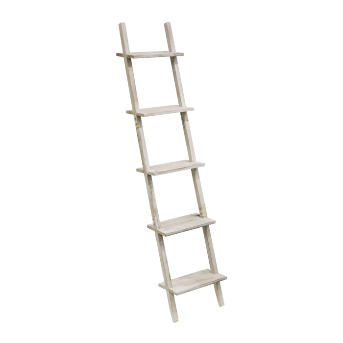 Rustic Wooden Display Ladder Shelf