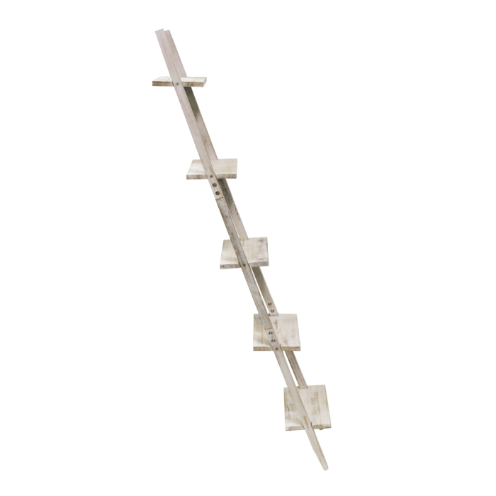 Rustic Wooden Display Ladder Shelf