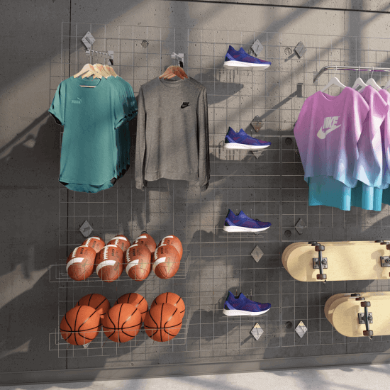 Wall Mounted Gridwall Display Kit