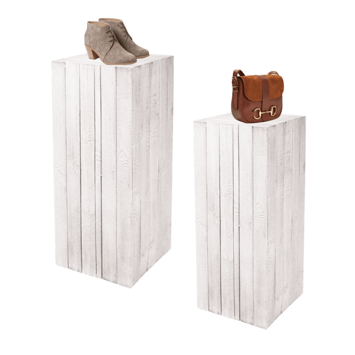Wooden Plinth Display Set of 2