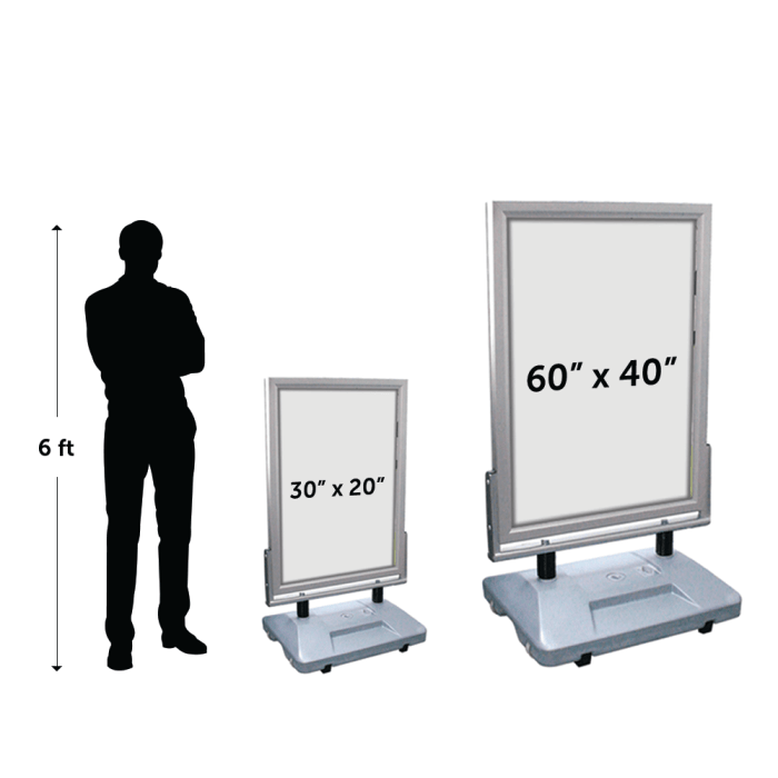 Silver Water Based Pavement Sign