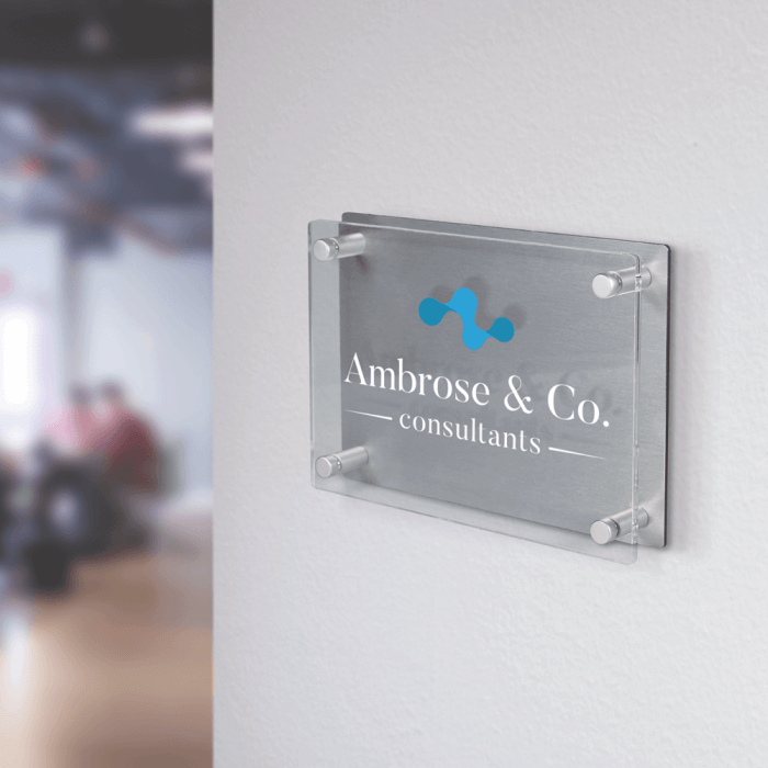 Dibond Acrylic Business Plaque