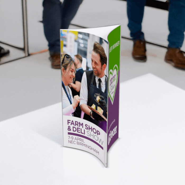 Flat Pack Menu Holder with Three Faces