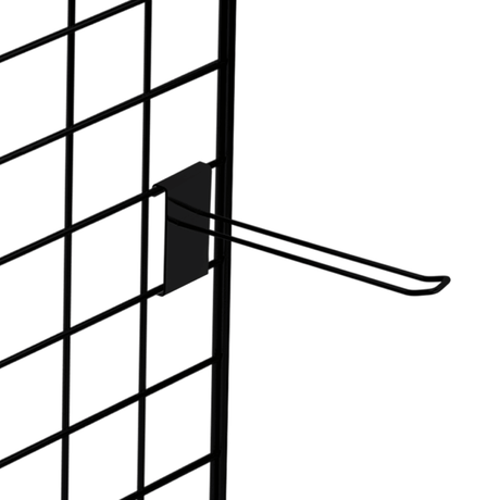 Black Double Prong Grid Mesh Hook