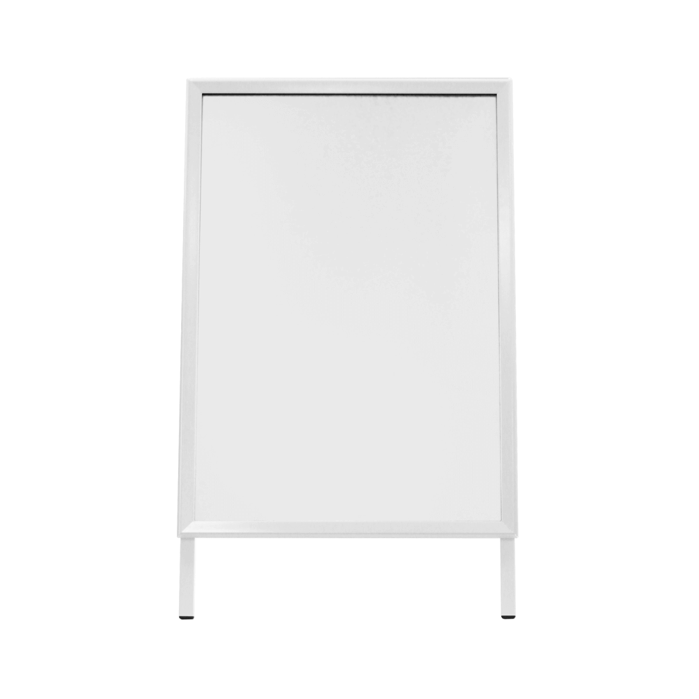 White Pavement Sign A Frame