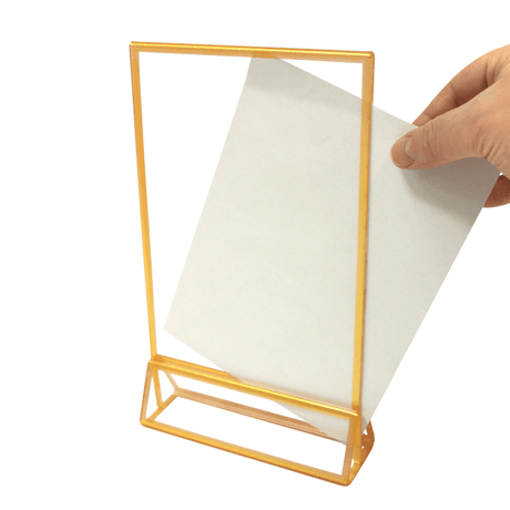 Gold Acrylic Sign Holder