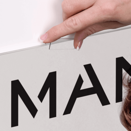 Acrylic Poster Holder with Keyholes