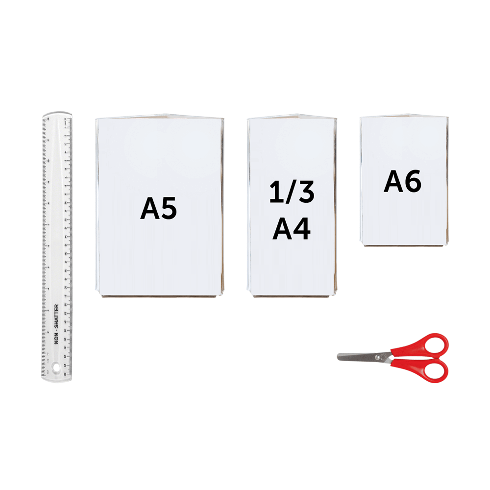 Acrylic Menu Holder with Three Faces