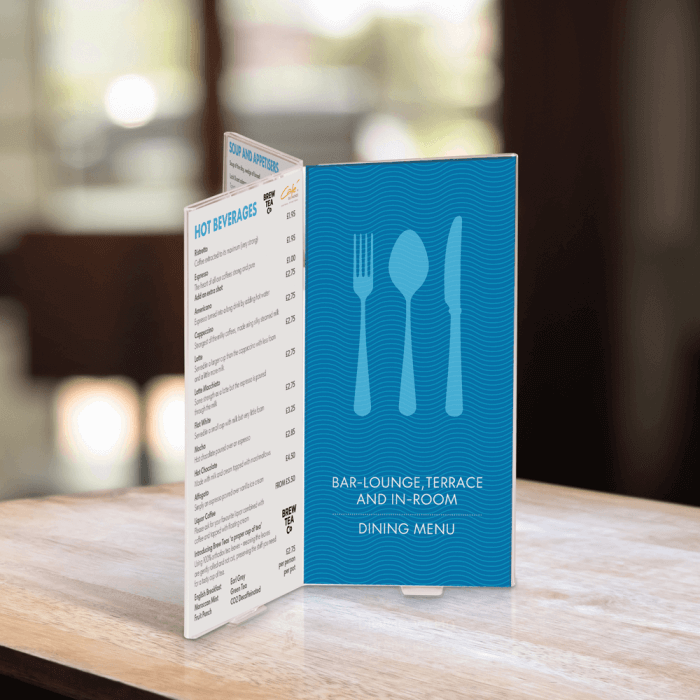 Heavy Duty Acrylic Menu Holder with Six Faces