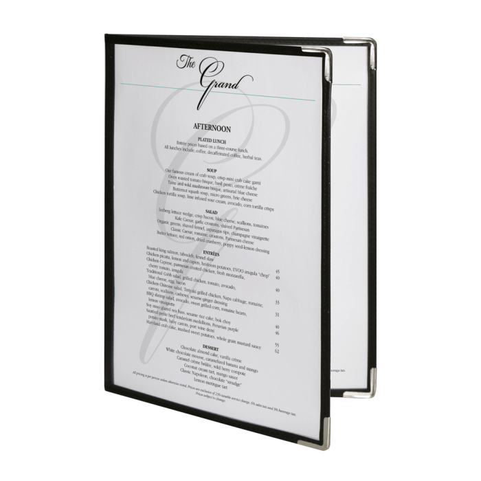 Clear American Style Menu Holder x 3