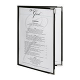 Clear American Style Menu Holder x 3
