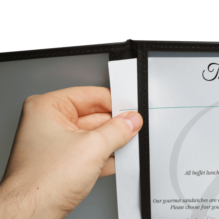 Clear American Style Menu Holder x 3