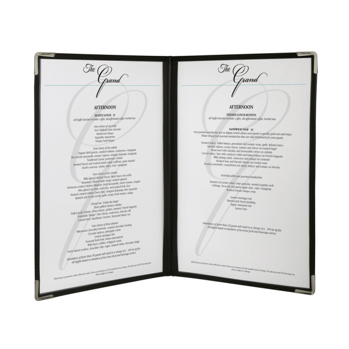 Clear American Style Menu Holder x 3