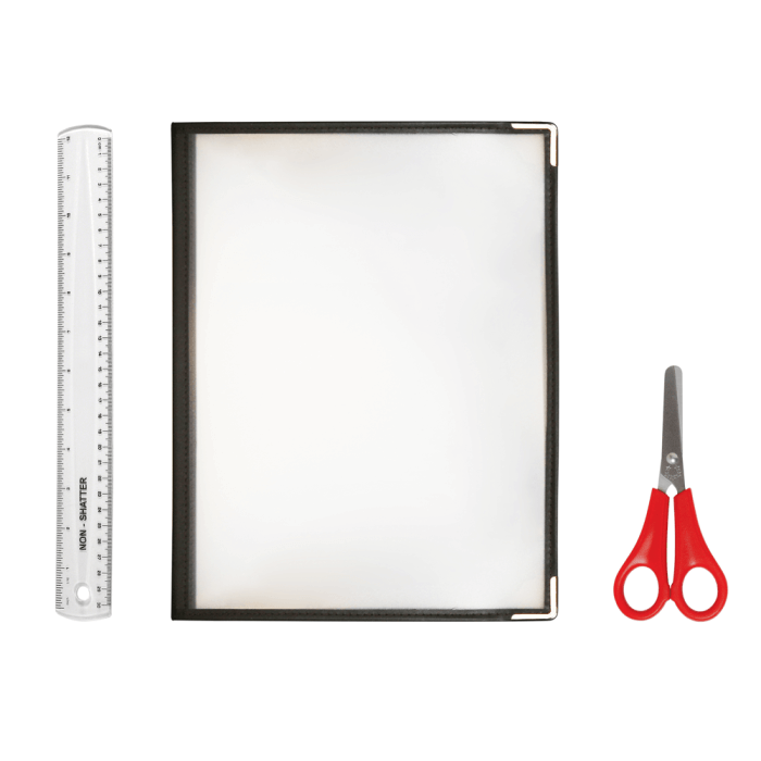 Clear American Style Menu Holder x 3