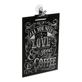 Chalkboard Window Display with Bulldog Clip