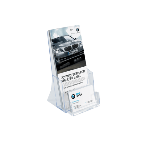 Leaflet Holder with a Business Card Pocket