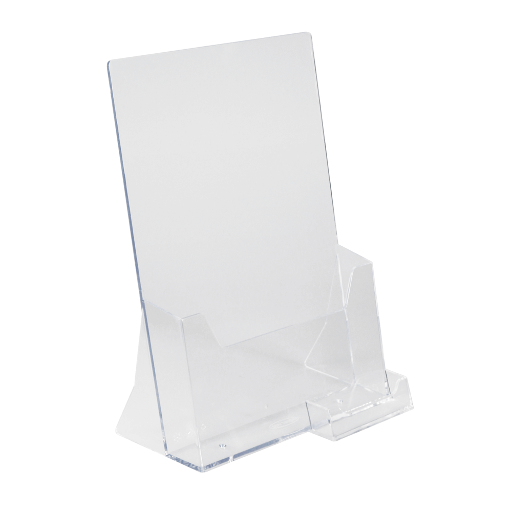 Leaflet Holder with a Business Card Pocket