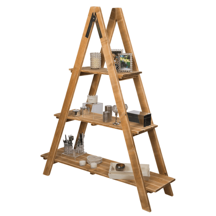 Mdf Ladder Rack Display Wood Ladder Display Shelves – VisualDisplays