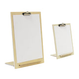 Wooden Menu Display Stand with Bulldog Clip