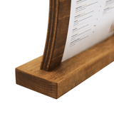 Curved Wooden Menu Sign Holder