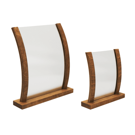 Curved Wooden Menu Sign Holder